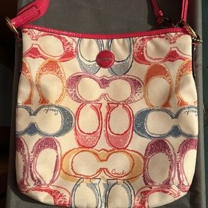 Coach bag multi-colored.